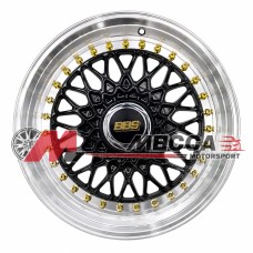 15" BBS 4/100 & 5/100 Black Alloy Wheels with Gold Studs