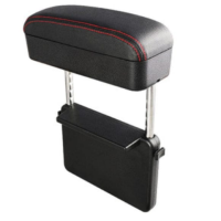 Universal Arm Rest Black with Red Stitch