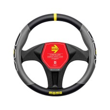 Momo SWC0FUNBG Fun Series Black & Grey Steering Wheel Cover (38cm diameter)