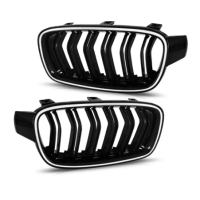 F30 Double Slate Gloss Black Grill with Dynamic LED