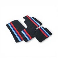 BMW G20 Custom Fit Floor Mats with Red & Blue Stripes (4 Piece) BMW G20 Custom Fit Floor Mats with Red & Blue Stripes (4 Piece)