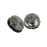 Golf 1 Crystal outer Headlamps with Cross