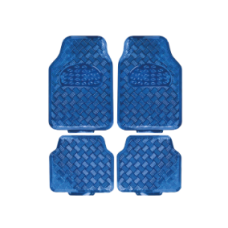 Universal Aluminum Style Blue Car Mats Universal Aluminum Style Blue Car Mats