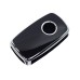Gloss Black & Silver TPU Key Cover for VW 3 Button
