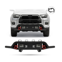 Hilux 2021+ Front Styling Bar with Red Shackles and Foglamps