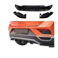 T-ROC 2020+ 3 Piece Gloss Black Maxton Style Rear Diffuser