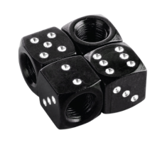 Dice Valve Caps Black