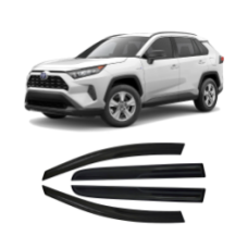 Rav 4 2019+ 4 Piece Injection Black Wind Shields